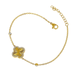 Bratara Golden Clover Van Luxe Placata cu Aur 18K