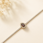 Bratara Tennis Vampire Tear Placata cu Aur 18K - imagine 2