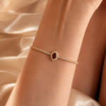 Bratara Tennis Vampire Tear Placata cu Aur 18K - imagine 3