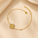 Bratara Golden Clover Van Luxe Placata cu Aur 18K - imagine 2