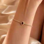 Bratara Tennis Vampire Tear Placata cu Aur 18K - imagine 3