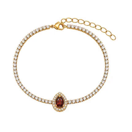 Brățară Tennis Vampire Tear placată cu aur 18K cu zirconiu cubic