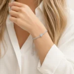 Brățară elegantă silver cu zirconiu pentru femei