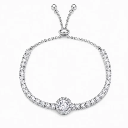 Brățară Geometric Diamond Silver cu zirconiu alb