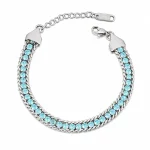 Brățară Tennis Blue Crystal Silver