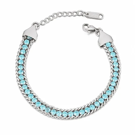 Brățară Tennis Blue Crystal Silver