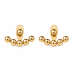 Cercei Geometric Ball Gold din oțel inoxidabil placați cu Aur 18K