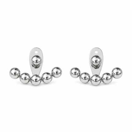 Cercei Geometric Ball Silver din oțel inoxidabil