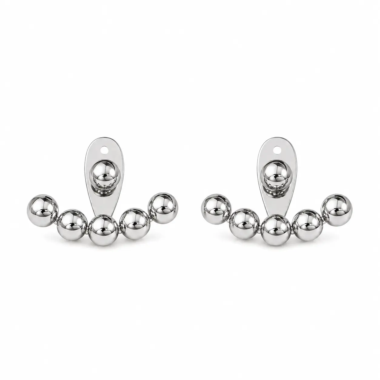 cercei-geometric-ball-silver-otel-inoxidabil Cercei Geometric Ball Silver din oțel inoxidabil