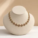 Colier din oțel inoxidabil placat cu Aur 18K și elemente clover