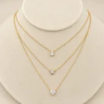 Colier din oțel inoxidabil placat cu Aur cu pandantive delicate