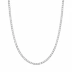 Colier Tennis Silver 4mm cu zirconiu cubic din otel inoxidabil
