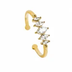 Inel ajustabil Marquise Gold placat cu Aur 18K cu zirconiu cubic alb