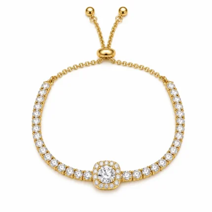 Brățară Geometric Diamond Gold cu Zirconiu