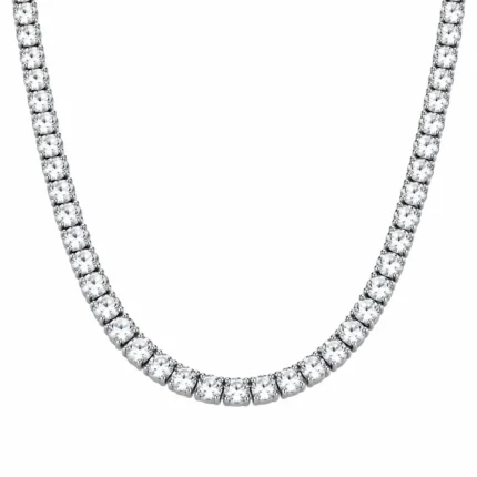 Colier Tennis Silver 4mm din oțel inoxidabil cu pietre strălucitoare